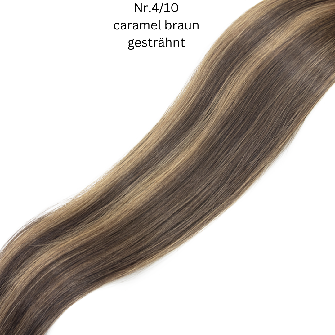 Tressen #4/10 Caramel Braun Gesträhnt